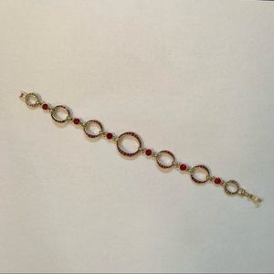 Red rhinestone bracelet